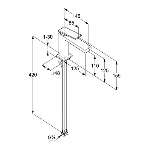 Смеситель для раковины Kludi DECUS 542825375 белый матовый Смеситель для раковины Kludi DECUS 542825375 белый матовый