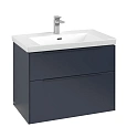 Тумба под раковину Villeroy & Boch Subway 3.0 с подсветкой Marine Blue / Marine Blue C574L2VQ Тумба под раковину Villeroy & Boch Subway 3.0 с подсветкой Marine Blue / Marine Blue C574L2VQ