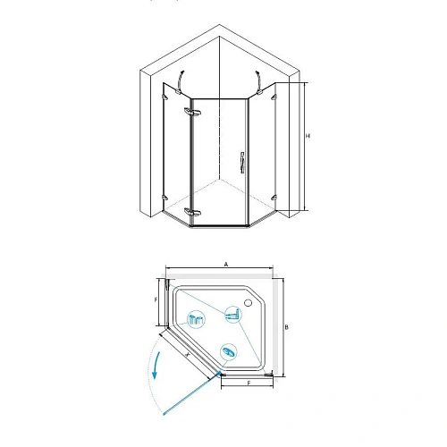 Душевой уголок RGW SA-81 Safari 02038100-11 Душевой уголок RGW SA-81 Safari 02038100-11