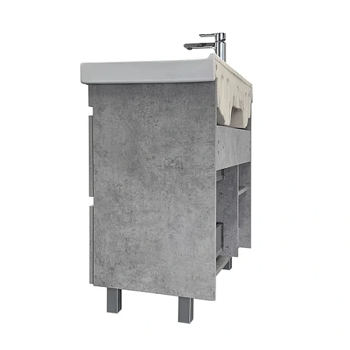Тумба с раковиной Comforty Осло-80Н 00-00012959 бетон светлый раковина Fest 80 F01 Тумба с раковиной Comforty Осло-80Н 00-00012959 бетон светлый раковина Fest 80 F01