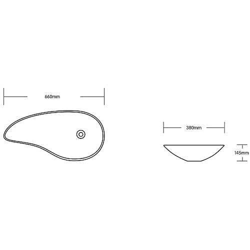 Раковина Ceruttispa CR7265B 660х380х145 накладная, белая, асимметричная Раковина Ceruttispa CR7265B 660х380х145 накладная, белая, асимметричная