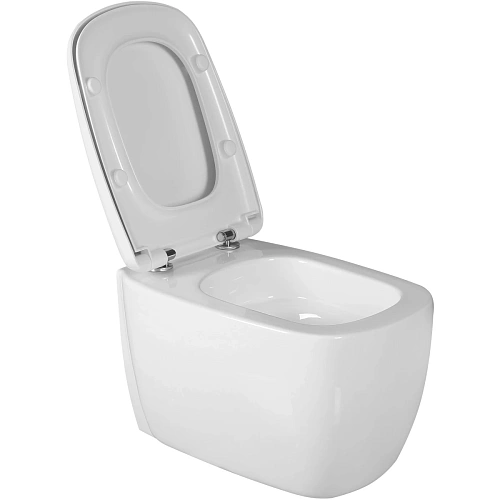 Унитаз подвесной Ceruttispa ROMINA Aria CT10613 Tornado безободковый, сиденье микролифт Унитаз подвесной Ceruttispa ROMINA Aria CT10613 Tornado безободковый, сиденье микролифт