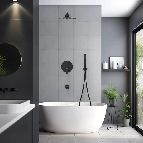 Душевая система Aquatek БЕТТА AQ1173MB Черный матовый Душевая система Aquatek БЕТТА AQ1173MB Черный матовый