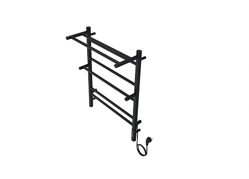 Полотенцесушитель электрический Aquatek Альфа П7 500х700 мм, с полкой, черный муар AQ EL RRP0770BL Полотенцесушитель электрический Aquatek Альфа П7 500х700 мм, с полкой, черный муар AQ EL RRP0770BL