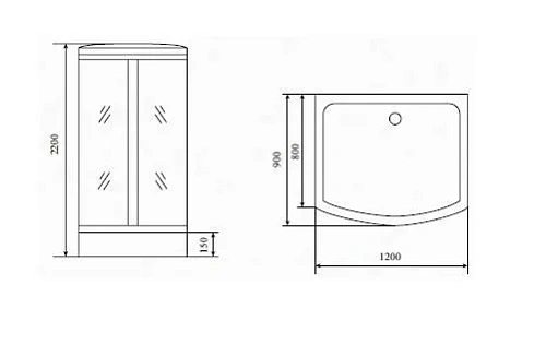 Душевая кабина Timo Comfort T-8815 Clean Glass 120x90x220 c турецкой баней хамам и стульчиком Душевая кабина Timo Comfort T-8815 Clean Glass 120x90x220 c турецкой баней хамам и стульчиком