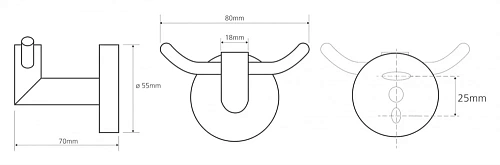 Крючок Bemeta OMEGA 104206032 Крючок Bemeta OMEGA 104206032