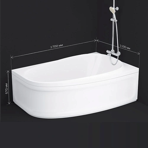 Акриловая ванна AM.PM Like W80A-170R110W-A 170х110 см, правая Акриловая ванна AM.PM Like W80A-170R110W-A 170х110 см, правая