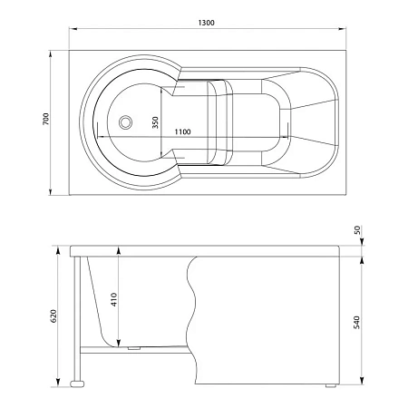 Каркас для ванны Aquanet LARGO 130 00203993 Каркас для ванны Aquanet LARGO 130 00203993
