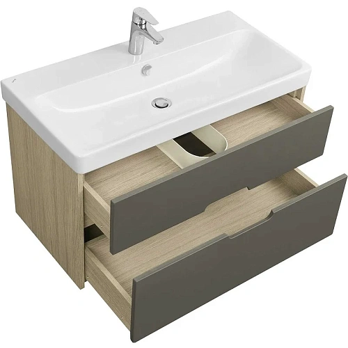 Тумба под раковину Aquaton Оливия 90 грей, дуб ойстер 1A254401OLUG0 Тумба под раковину Aquaton Оливия 90 грей, дуб ойстер 1A254401OLUG0