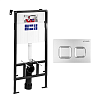 Инсталляция для унитаза BETTOSERB SAVA FIX SLIM SET40006472 с клавишей смыва SMART хром матовый