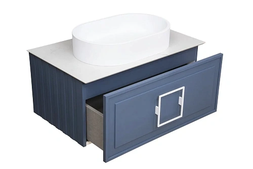 Тумба под раковину LA FENICE Cubo Blu Grigio синяя 90 FNC-01-CUB-BG-90 Тумба под раковину LA FENICE Cubo Blu Grigio синяя 90 FNC-01-CUB-BG-90