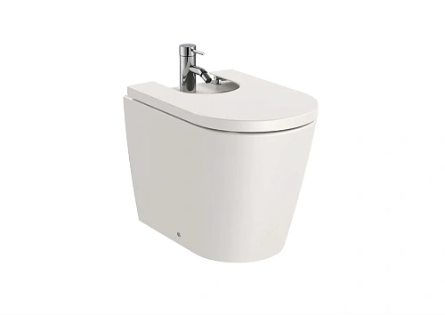 Биде напольное Roca Inspira round BTW бежевый 357527650 Биде напольное Roca Inspira round BTW бежевый 357527650