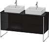 Картинка анонса товара «тумба под раковину duravit xsquare xs4926b4040 напольная 140 см черный глянцевый»