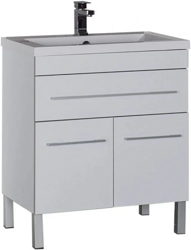 Тумба под раковину Aquanet Верона 75 белый (напольная 1 ящик 2 дверцы) 00182706 Тумба под раковину Aquanet Верона 75 белый (напольная 1 ящик 2 дверцы) 00182706