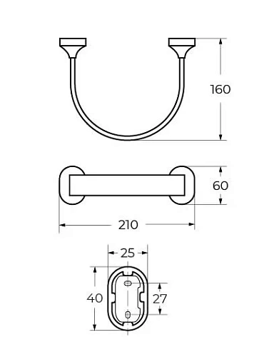 Полотенцедержатель Art&Max Ovale AM-E-4080 Полотенцедержатель Art&Max Ovale AM-E-4080