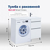 Картинка анонса товара «тумба под раковину aquanet вега 48 белый глянец 00329123 напольная»