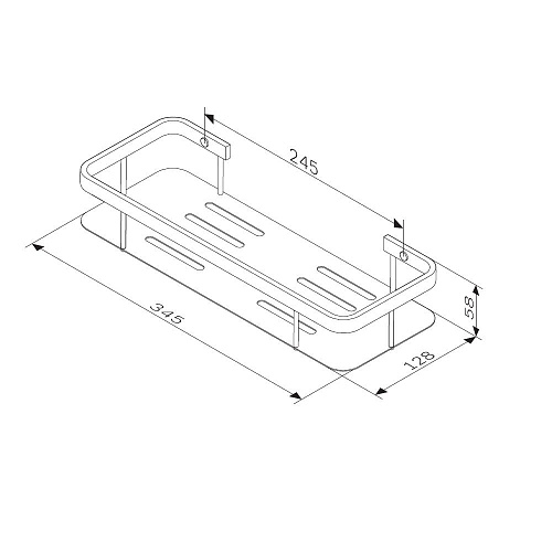 Полка AM.PM Sense L A7453222 прямая, двухъярусная, черный Полка AM.PM Sense L A7453222 прямая, двухъярусная, черный