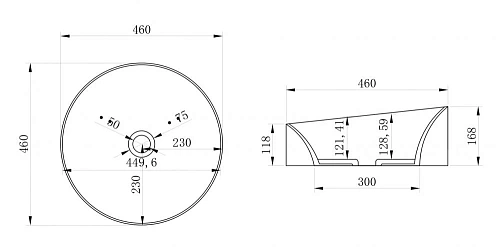 Раковина ABBER Stein AS2607 накладная, белая матовая Раковина ABBER Stein AS2607 накладная, белая матовая