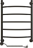 Полотенцесушитель электрический EWRIKA Сафо D 70х50 L, чёрный матовый 465636