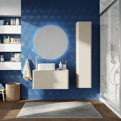 Комплект мебели STWORKI Ноттвиль 80 бежевый шелк, с отверстием под смеситель 414395 Комплект мебели STWORKI Ноттвиль 80 бежевый шелк, с отверстием под смеситель 414395