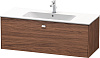 Картинка анонса товара «тумба под раковину duravit brioso br400401021 подвесная 122 см орех темный»