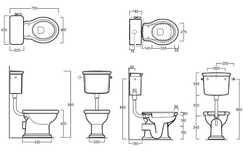 Унитаз напольный Simas Lante LA02 LA02/LA28/D 11 Br Унитаз напольный Simas Lante LA02 LA02/LA28/D 11 Br