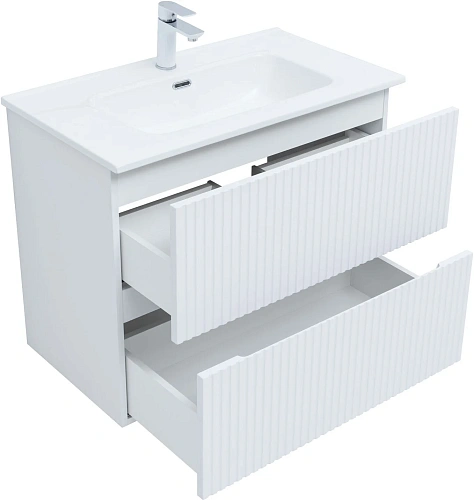 Тумба под раковину Aquanet Джейн 80 белый матовый 00313286 напольная/подвесная Тумба под раковину Aquanet Джейн 80 белый матовый 00313286 напольная/подвесная