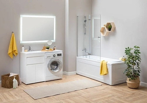 Тумба с раковиной Aquanet Токио 130 L белый (напольная, 1 ящик, 2 дверцы) 00239215 Тумба с раковиной Aquanet Токио 130 L белый (напольная, 1 ящик, 2 дверцы) 00239215