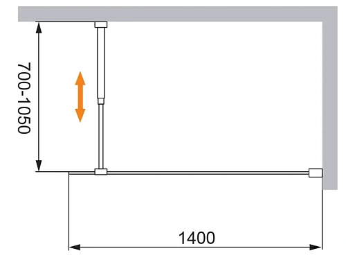 Душевая перегородка CEZARES LIBERTA-L-1-140-C-NERO 140см стекло прозрачное, профиль черный Душевая перегородка CEZARES LIBERTA-L-1-140-C-NERO 140см стекло прозрачное, профиль черный