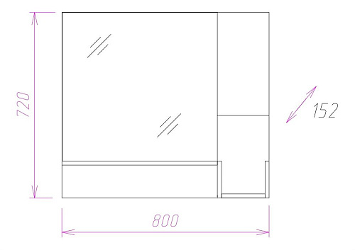 Зеркальный шкаф Onika САНТОРИНИ 80.00 дуб белый крафт 208089 Зеркальный шкаф Onika САНТОРИНИ 80.00 дуб белый крафт 208089