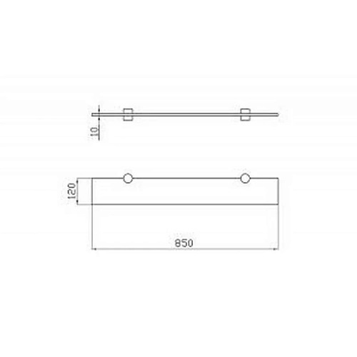 Полка Aquaton 85 стеклянная 1A110303XX010 Полка Aquaton 85 стеклянная 1A110303XX010