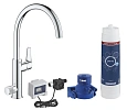 Смеситель для кухни GROHE Blue Pure Eurosmart, стартовый комплект, хром, (30386000) Смеситель для кухни GROHE Blue Pure Eurosmart, стартовый комплект, хром, (30386000)
