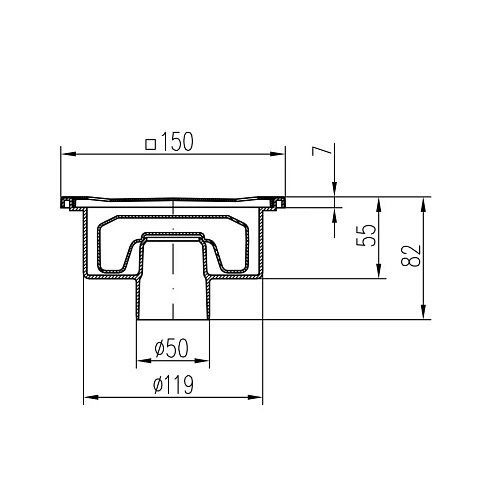 Душевой лоток Paini Harmony CH650H 650 мм Душевой лоток Paini Harmony CH650H 650 мм