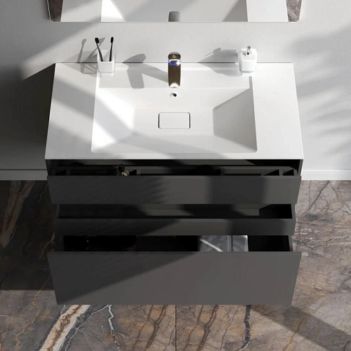 Тумба под раковину AM.PM Inspire V2.0 M50AFHX1003GM подвесная, 100 см, push-to-open, графит мато Тумба под раковину AM.PM Inspire V2.0 M50AFHX1003GM подвесная, 100 см, push-to-open, графит мато