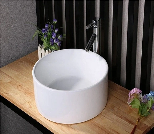 Раковина CeramaLux 9011 накладная, белый Раковина CeramaLux 9011 накладная, белый