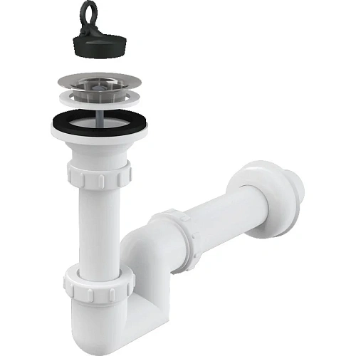 Сифон для раковины Alcaplast A412-DN40 с нерж. решеткой, выпуск 40 Сифон для раковины Alcaplast A412-DN40 с нерж. решеткой, выпуск 40