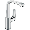Смеситель для раковины hansgrohe Metris со сливным гарнитуром и поворотным изливом, хром 31087000