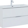Тумба под раковину Aquanet Алвита New 100 2 ящика, белый матовый 00277518 Тумба под раковину Aquanet Алвита New 100 2 ящика, белый матовый 00277518