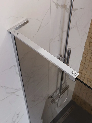 Душевая перегородка BelBagno UNO-L-1-TB-100-BR-Cr 100 см, профиль хром, стекло тонированная бронза Душевая перегородка BelBagno UNO-L-1-TB-100-BR-Cr 100 см, профиль хром, стекло тонированная бронза