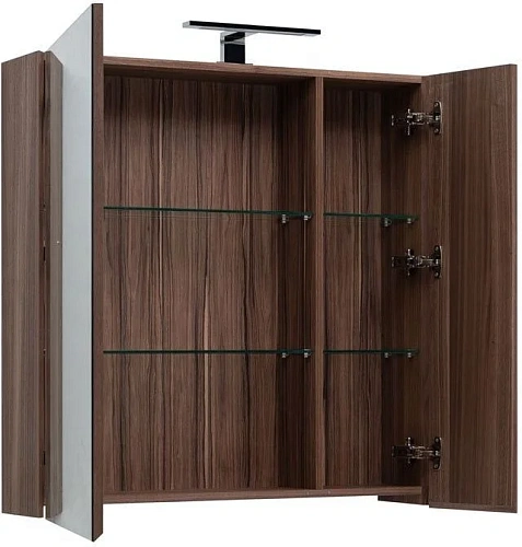 Зеркальный шкаф Aquanet Нью-Йорк 85 орех 00203954 Зеркальный шкаф Aquanet Нью-Йорк 85 орех 00203954