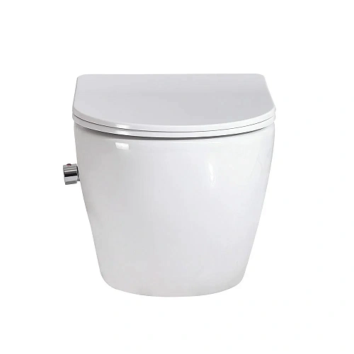 Унитаз подвесной BelBagno UNO BB3105CHR-BS/SC с сиденьем, функцией биде и смесителем Унитаз подвесной BelBagno UNO BB3105CHR-BS/SC с сиденьем, функцией биде и смесителем