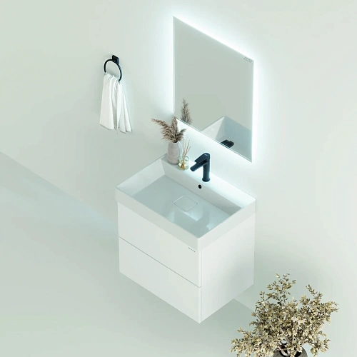 Тумба под раковину Onika Эсквана 65 см 106549 подвесная, белая (для Вилис 65) Тумба под раковину Onika Эсквана 65 см 106549 подвесная, белая (для Вилис 65)