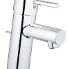 Смеситель для раковины GROHE Concetto с донным клапаном, низкий излив, хром (32204001) Смеситель для раковины GROHE Concetto с донным клапаном, низкий излив, хром (32204001)