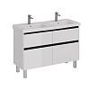 Тумба под раковину Lemark COMBI 125 см подвесная/напольная, черный/белый LM03C125T-black Тумба под раковину Lemark COMBI 125 см подвесная/напольная, черный/белый LM03C125T-black