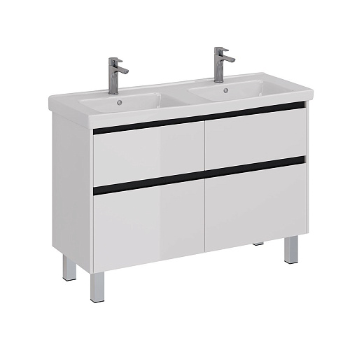 Тумба под раковину Lemark COMBI 125 см подвесная/напольная, черный/белый LM03C125T-black Тумба под раковину Lemark COMBI 125 см подвесная/напольная, черный/белый LM03C125T-black
