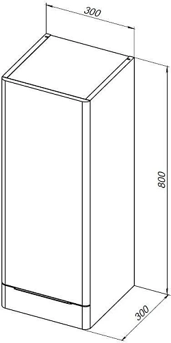 Шкаф-пенал Aquanet Ирис new 30 белый глянец 00310155 Шкаф-пенал Aquanet Ирис new 30 белый глянец 00310155