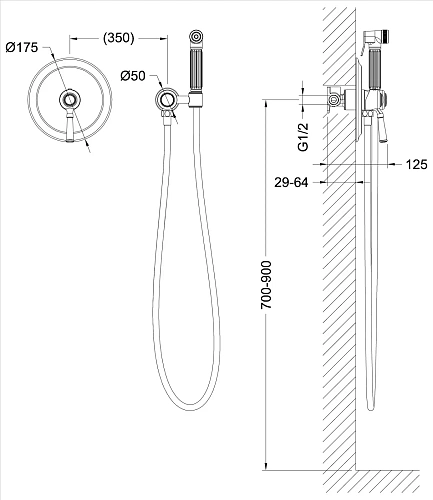 Гигиенический душ Timo Arisa 5309/03SM черный Гигиенический душ Timo Arisa 5309/03SM черный