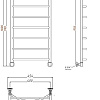 Полотенцесушитель водяной Aquanet Romeo 1000x400, с верхней полкой 00234559 Полотенцесушитель водяной Aquanet Romeo 1000x400, с верхней полкой 00234559