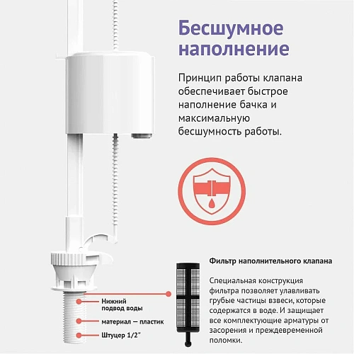 Арматура для бачка BERGES Eko 11 030311 Арматура для бачка BERGES Eko 11 030311