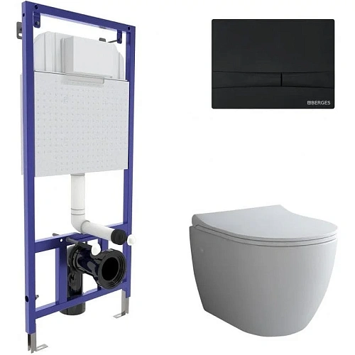 Комплект унитаза BERGES OKUS с инсталляцией NOVUM, кнопка F5, сидение Toma Slim SO 043273 Комплект унитаза BERGES OKUS с инсталляцией NOVUM, кнопка F5, сидение Toma Slim SO 043273